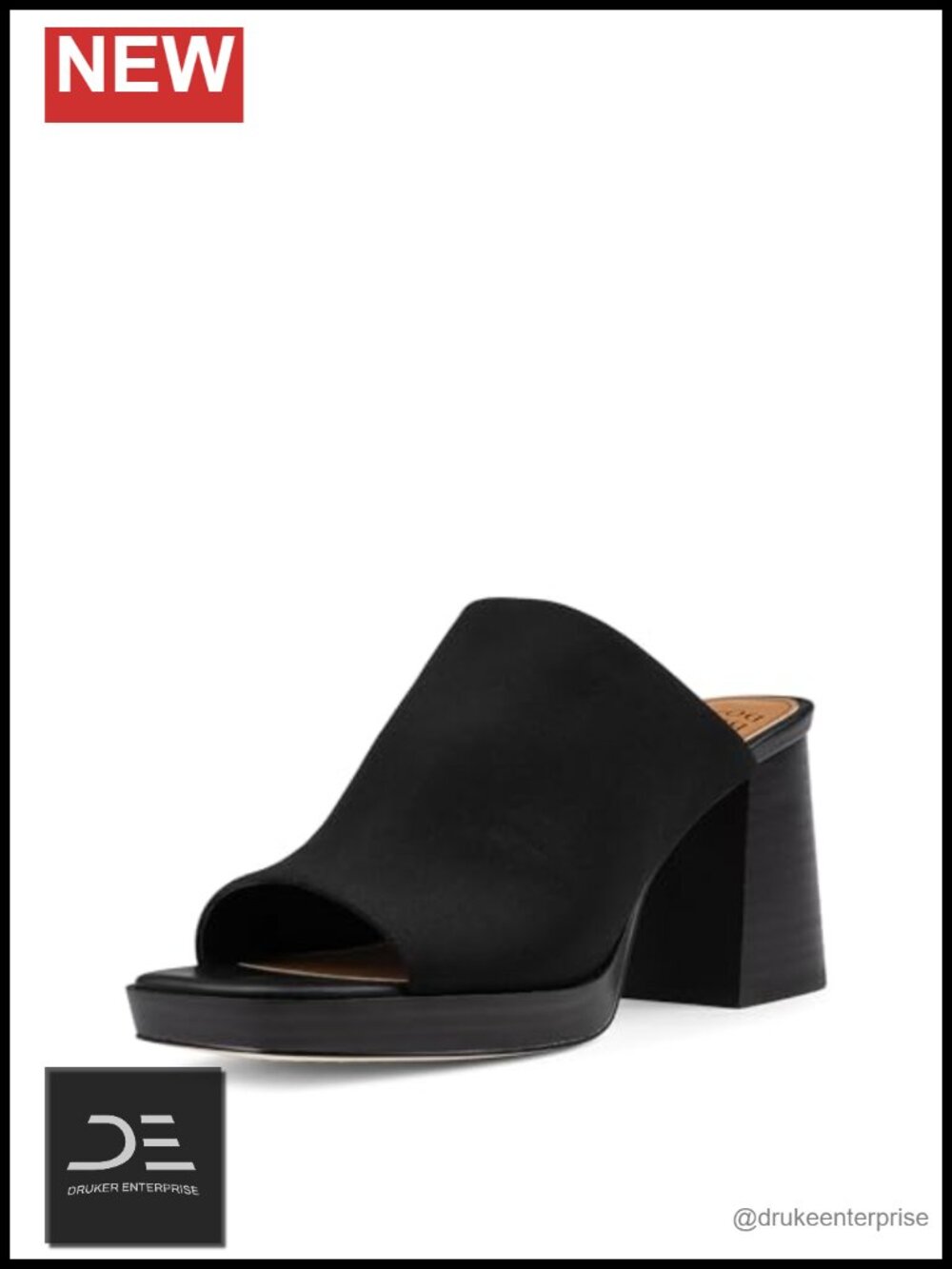 Women's Derry Platform Sandal Mule Square Toe Heel
